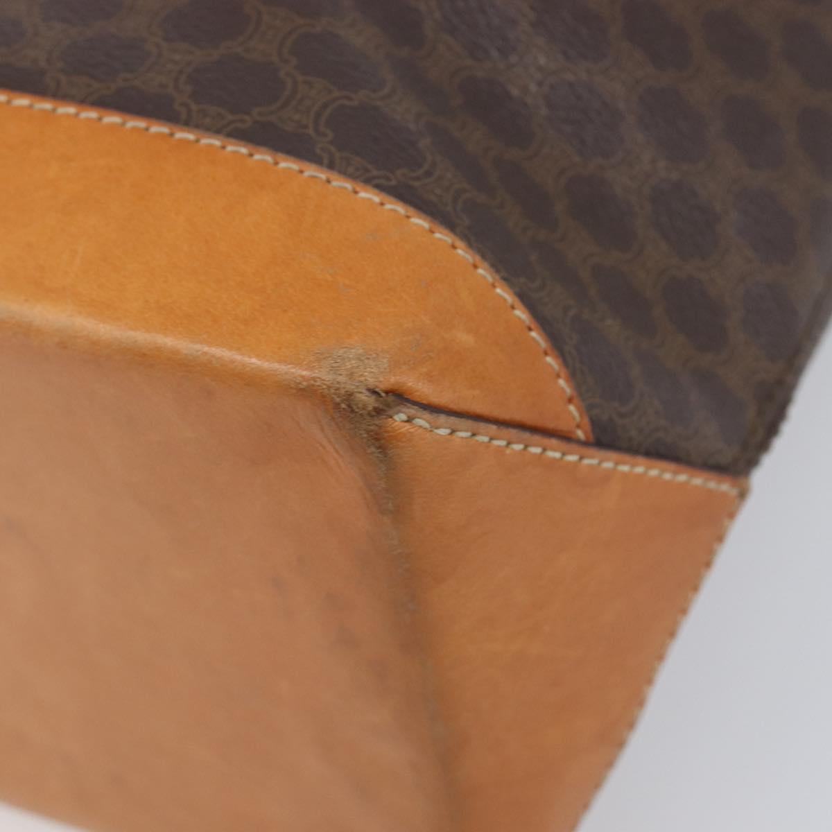CELINE Macadam Hand Bag PVC Leather Brown Gold Tone Auth ep15786 - Jerrillo image 9