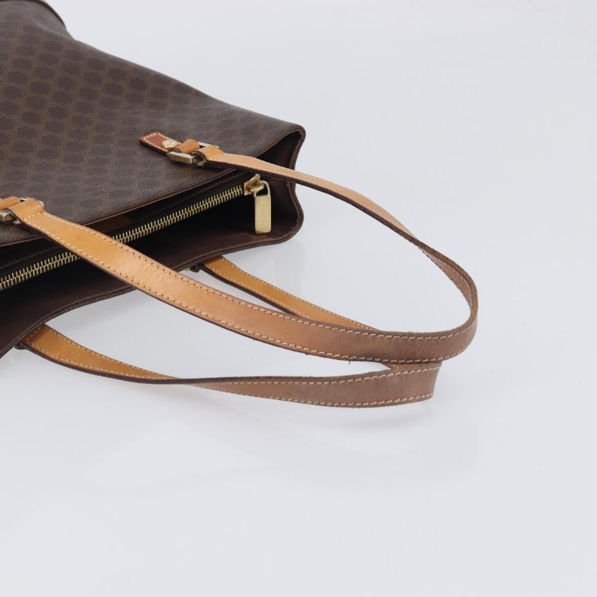 CELINE Macadam Hand Bag PVC Leather Brown Gold Tone Auth ep15786 - Jerrillo image 7