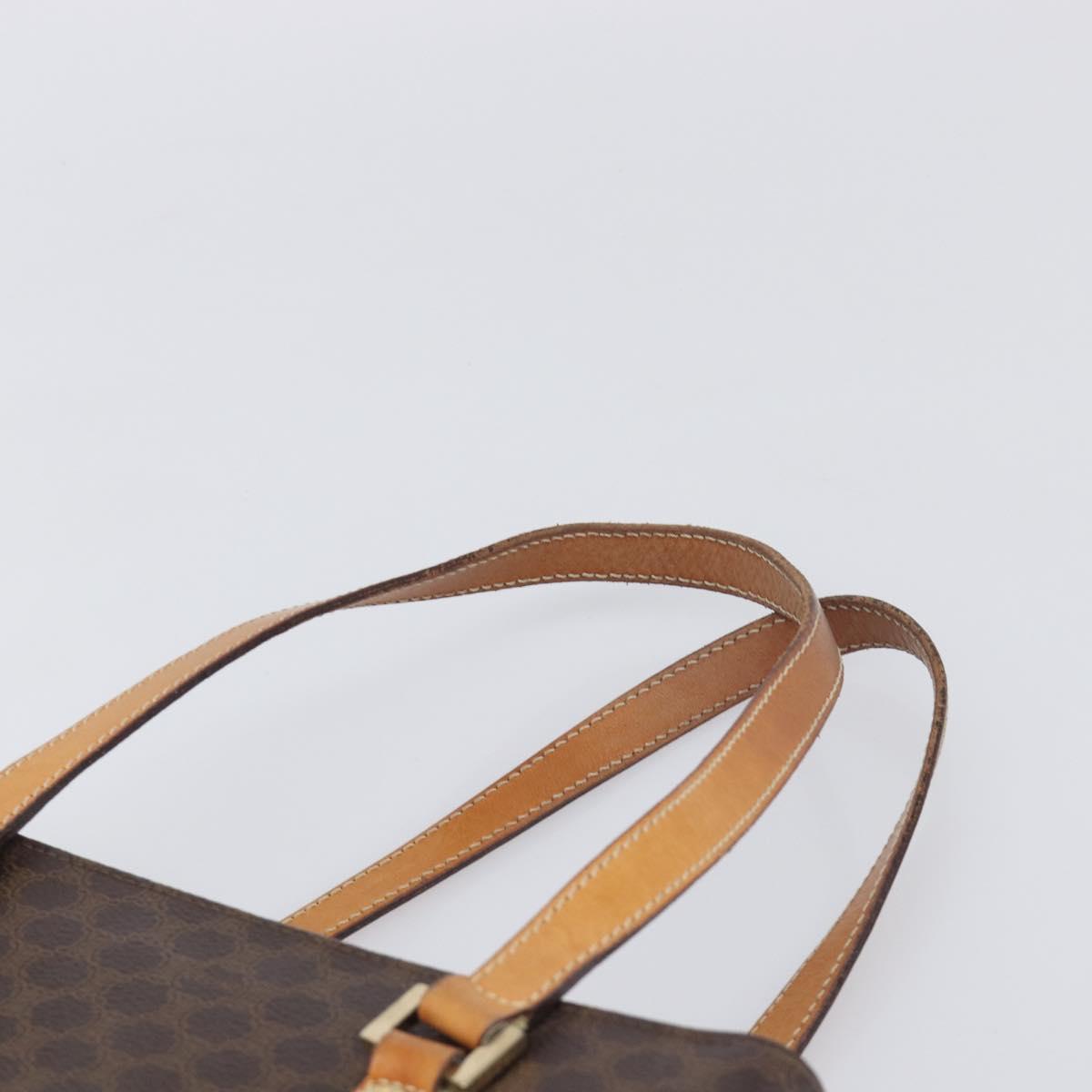 CELINE Macadam Hand Bag PVC Leather Brown Gold Tone Auth ep15786 - Jerrillo image 8