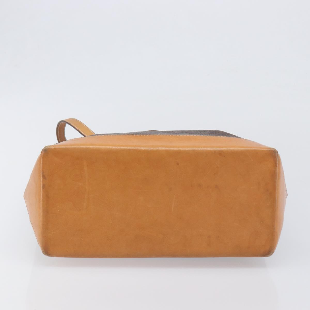 CELINE Macadam Hand Bag PVC Leather Brown Gold Tone Auth ep15786 - Jerrillo image 5