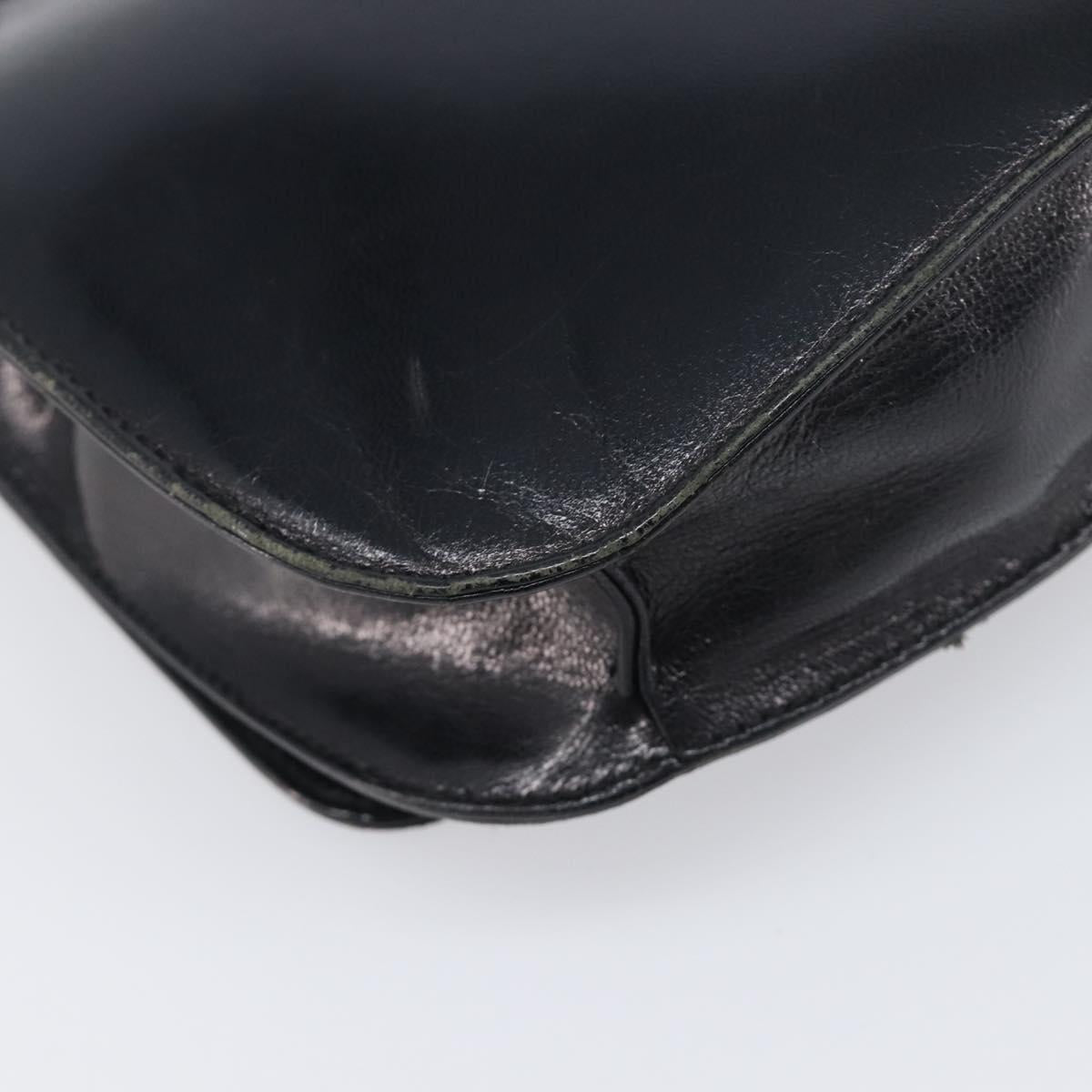 PRADA Chain Shoulder Bag Leather Black Silver Auth ep15821A - Jerrillo image 8