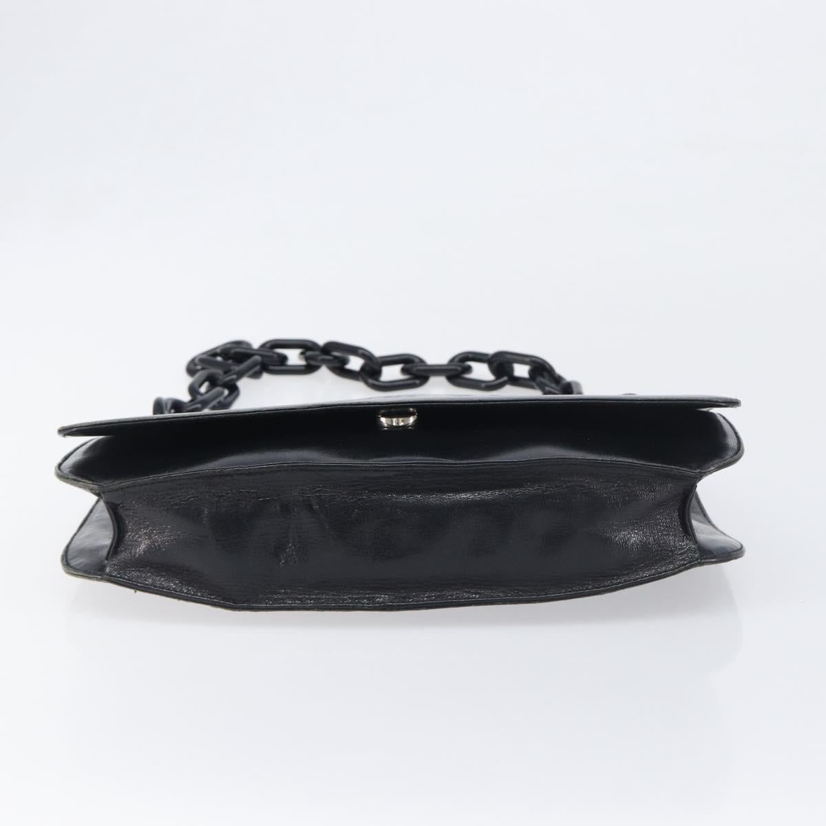PRADA Chain Shoulder Bag Leather Black Silver Auth ep15821A - Jerrillo image 5