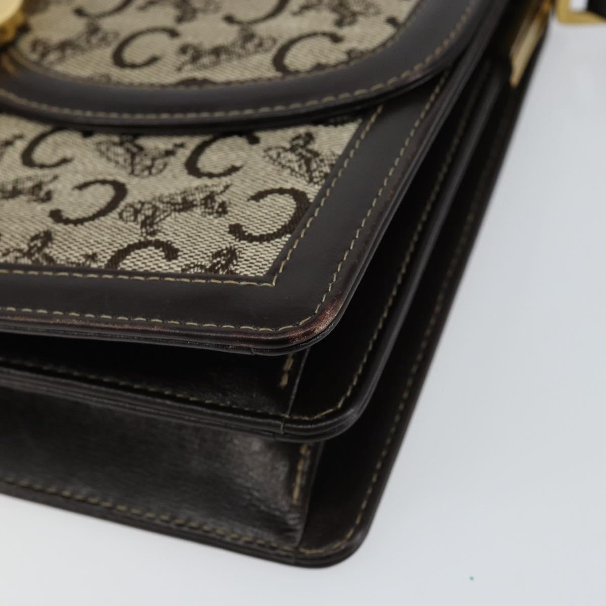 CELINE C Sulky Shoulder Bag Canvas Brown Gold Auth gh1083 - Jerrillo image 9