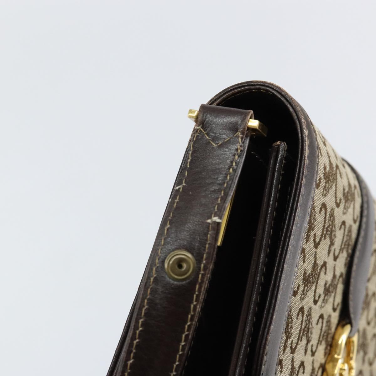 CELINE C Sulky Shoulder Bag Canvas Brown Gold Auth gh1083 - Jerrillo image 10