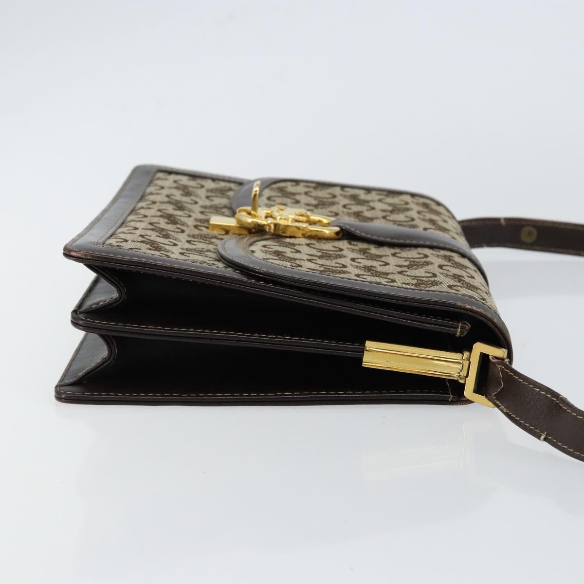 CELINE C Sulky Shoulder Bag Canvas Brown Gold Auth gh1083 - Jerrillo image 3