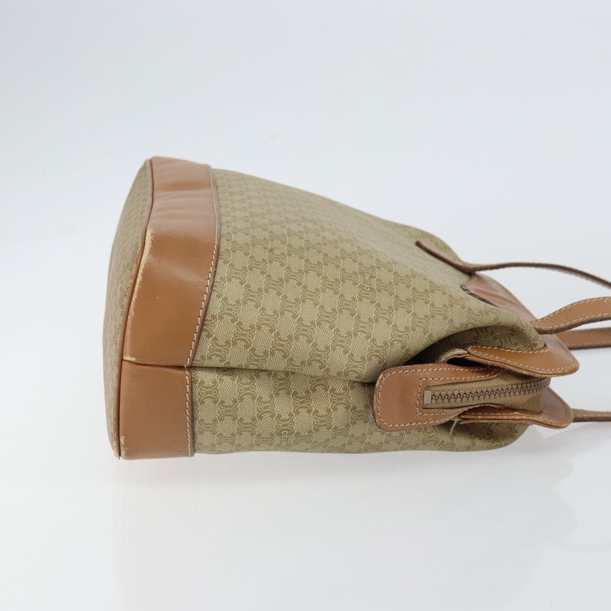 CELINE Macadam Canvas Shoulder Bag PVC Beige Gold Auth gh1093 - Jerrillo image 4