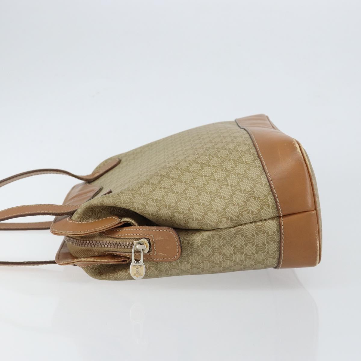 CELINE Macadam Canvas Shoulder Bag PVC Beige Gold Auth gh1093 - Jerrillo image 5