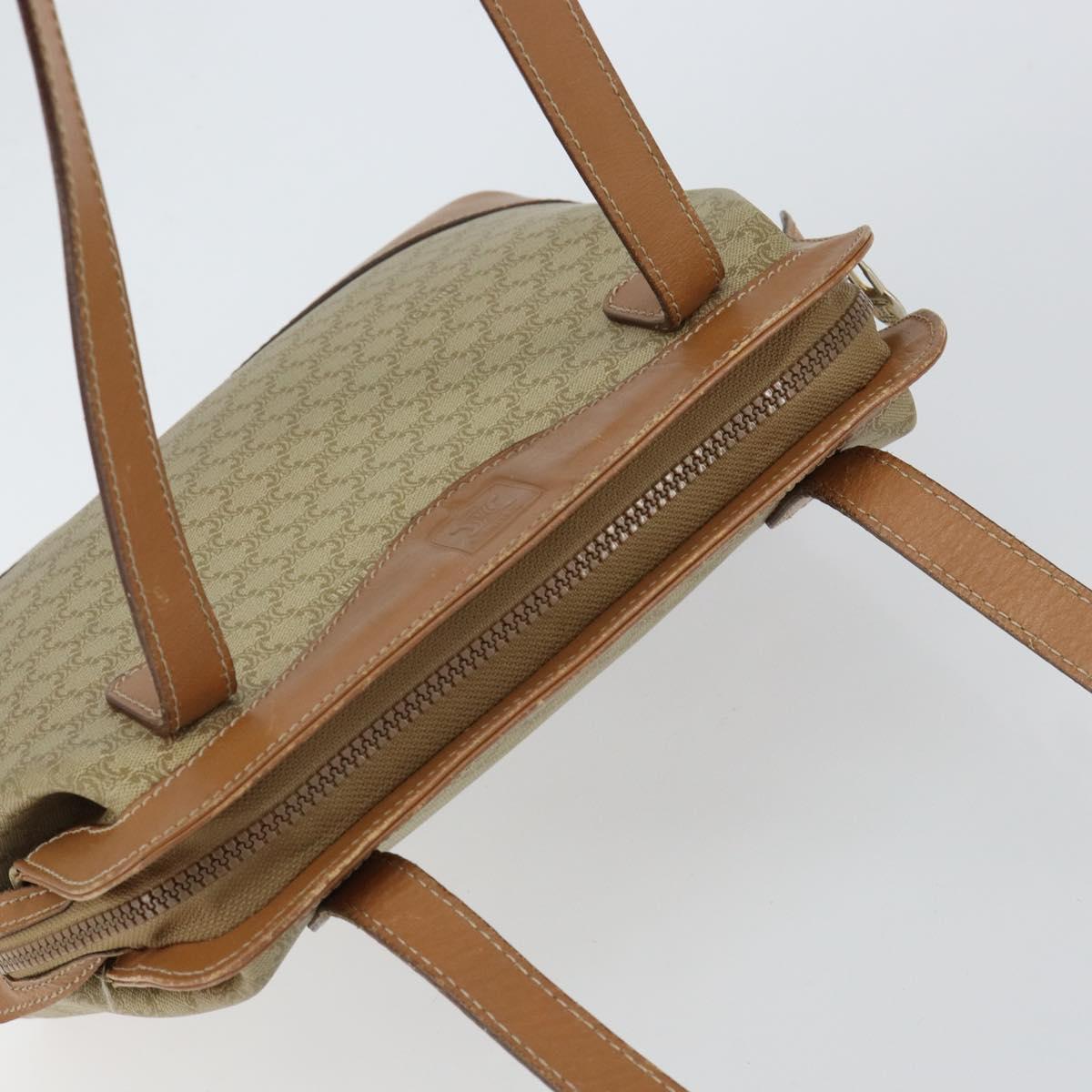 CELINE Macadam Canvas Shoulder Bag PVC Beige Gold Auth gh1093 - Jerrillo image 6