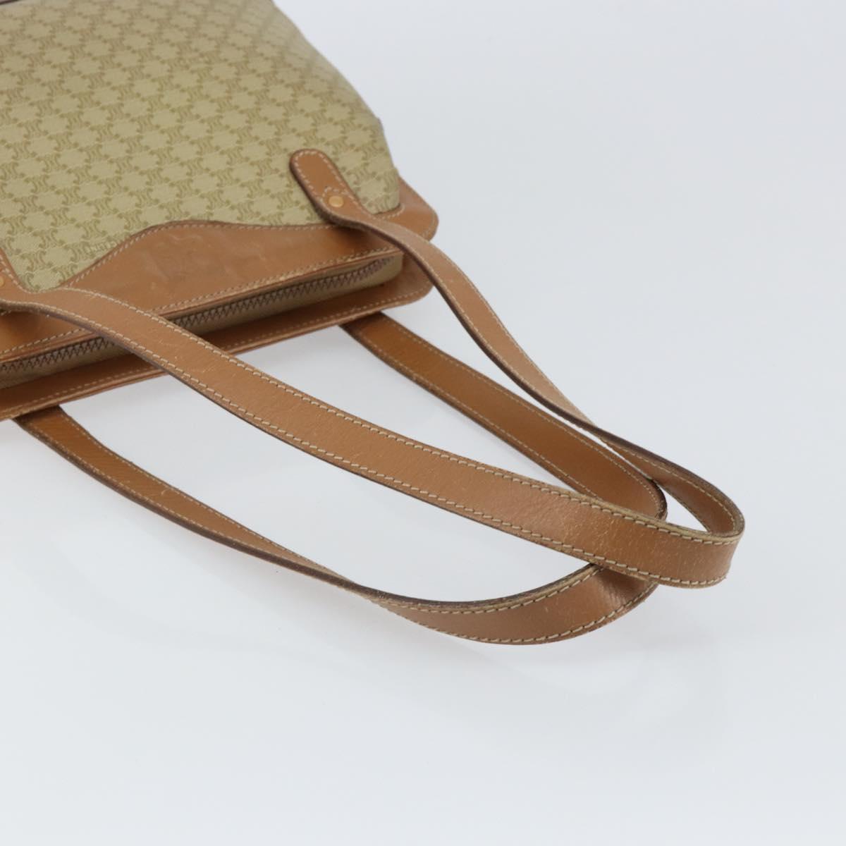 CELINE Macadam Canvas Shoulder Bag PVC Beige Gold Auth gh1093 - Jerrillo image 7