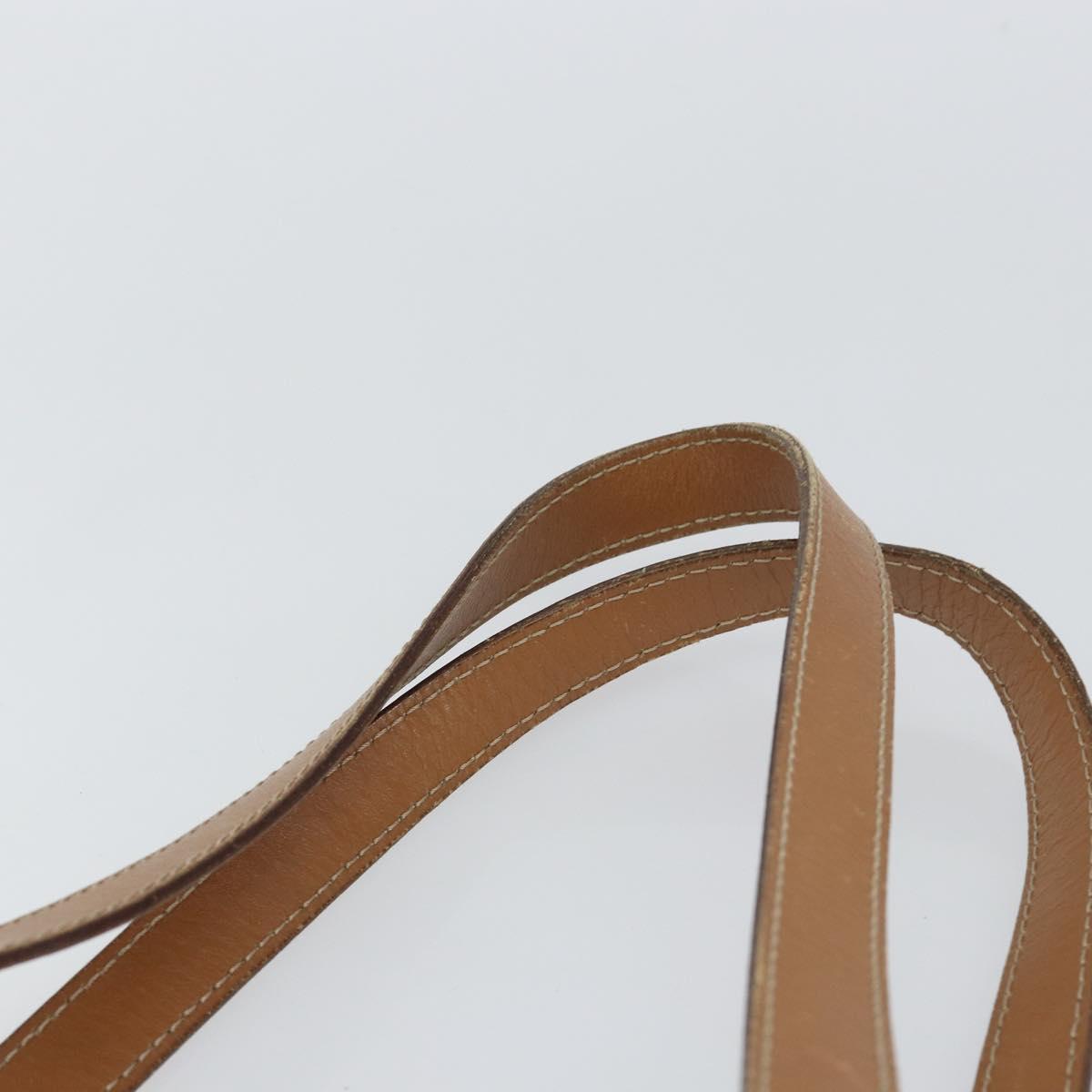 CELINE Macadam Canvas Shoulder Bag PVC Beige Gold Auth gh1093 - Jerrillo image 8