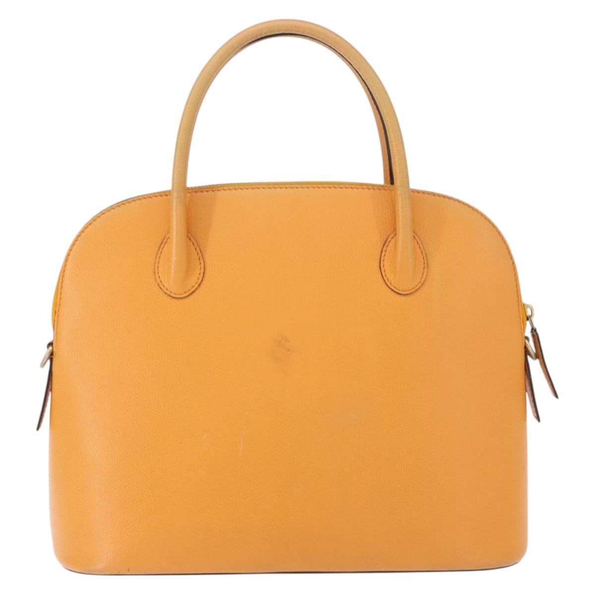 CELINE Hand Bag Leather Yellow Gold Auth gh1094 - Jerrillo image 3