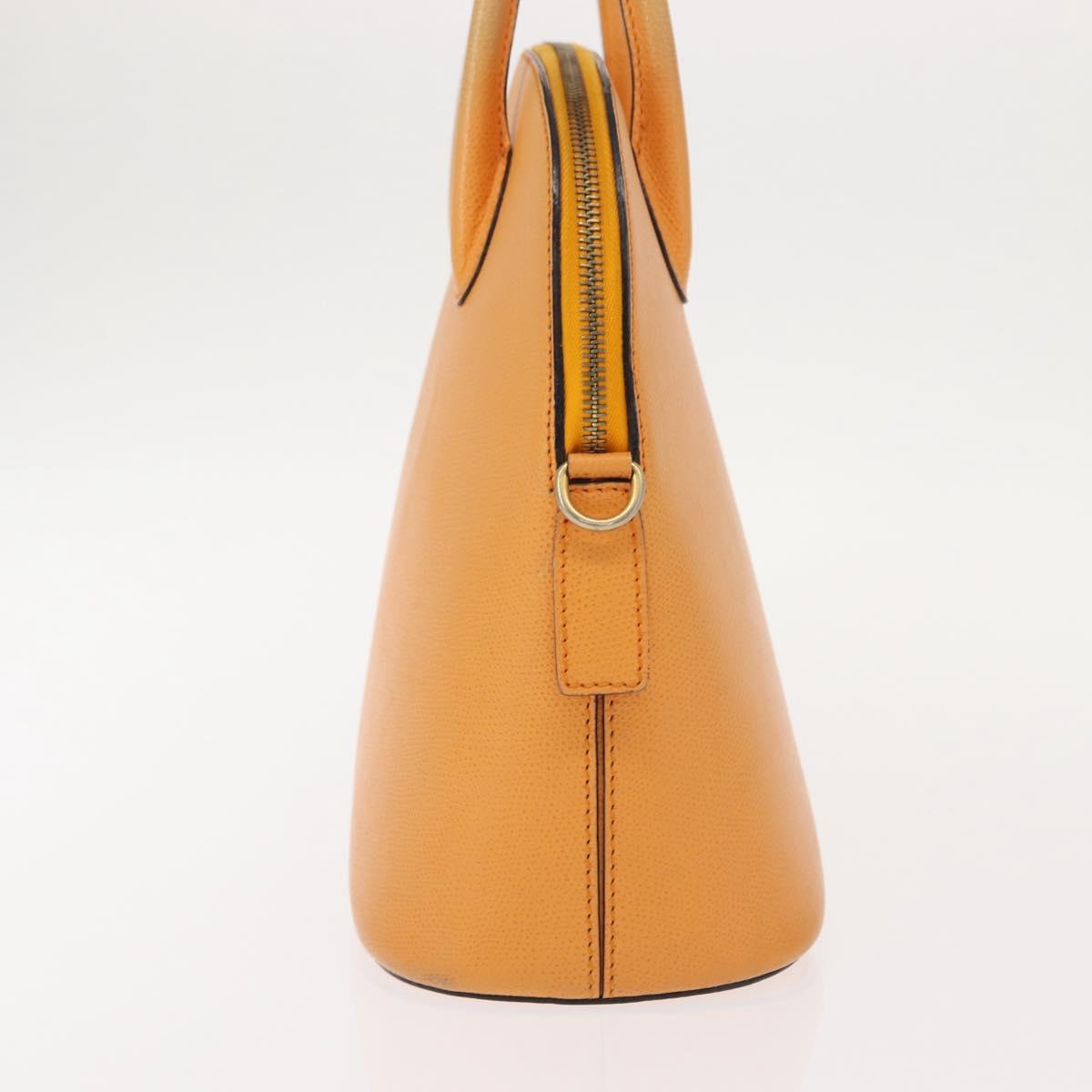 CELINE Hand Bag Leather Yellow Gold Auth gh1094 - Jerrillo image 5