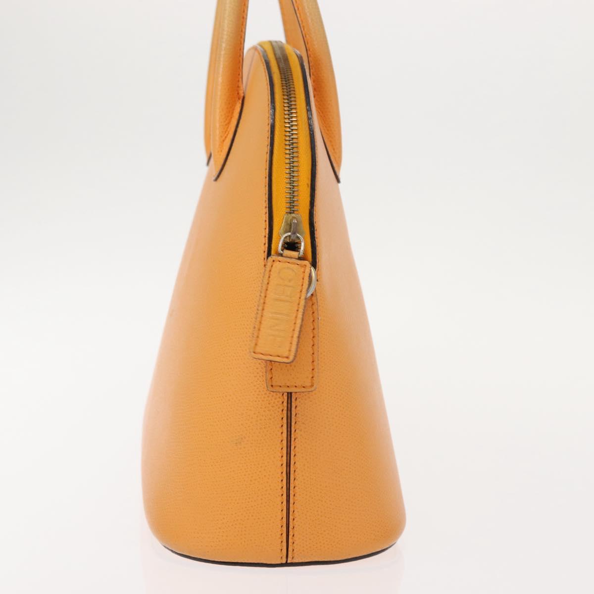 CELINE Hand Bag Leather Yellow Gold Auth gh1094 - Jerrillo image 6