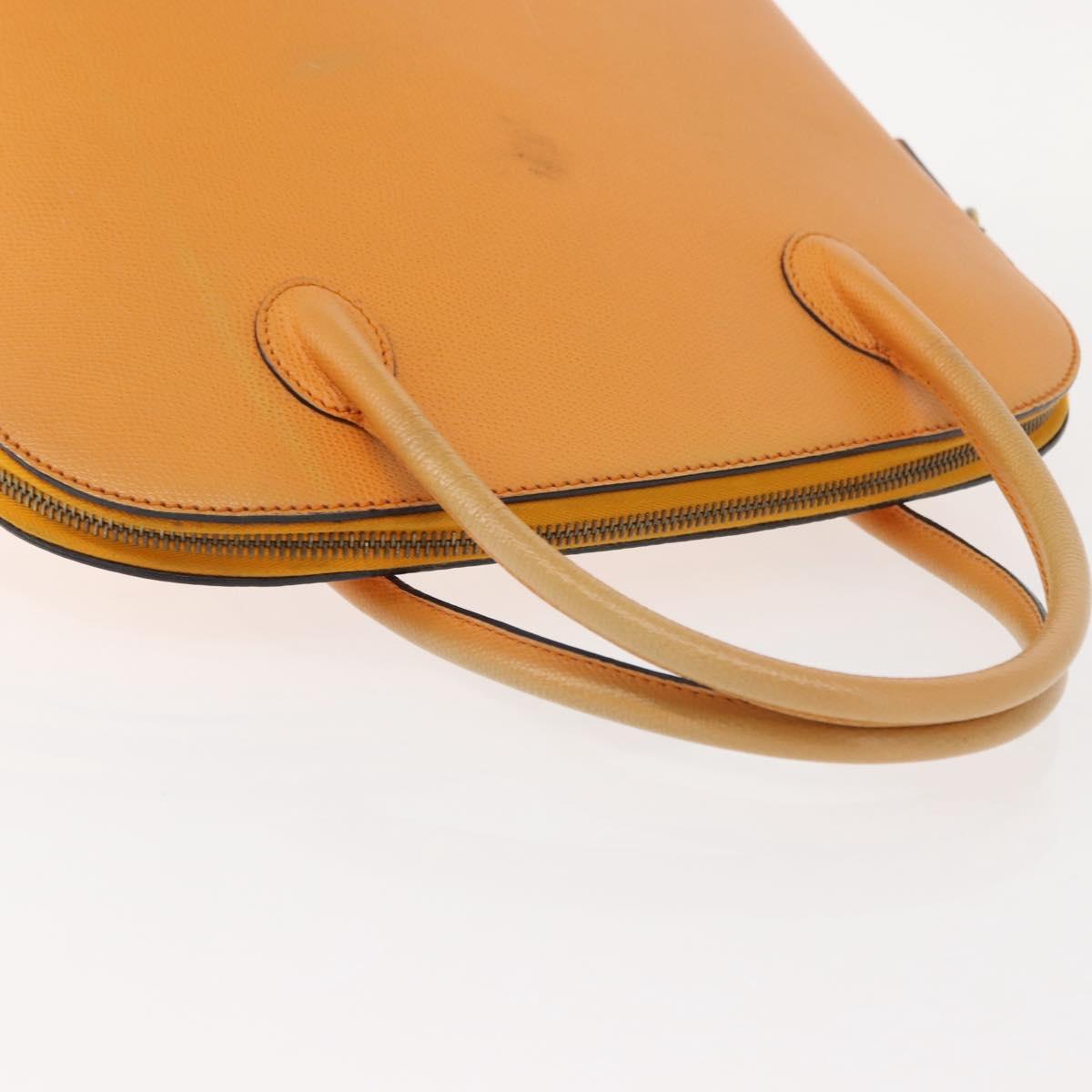 CELINE Hand Bag Leather Yellow Gold Auth gh1094 - Jerrillo image 7