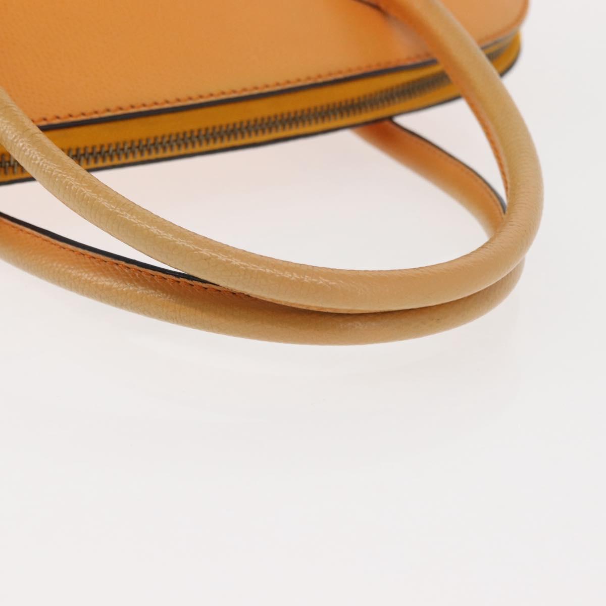 CELINE Hand Bag Leather Yellow Gold Auth gh1094 - Jerrillo image 8