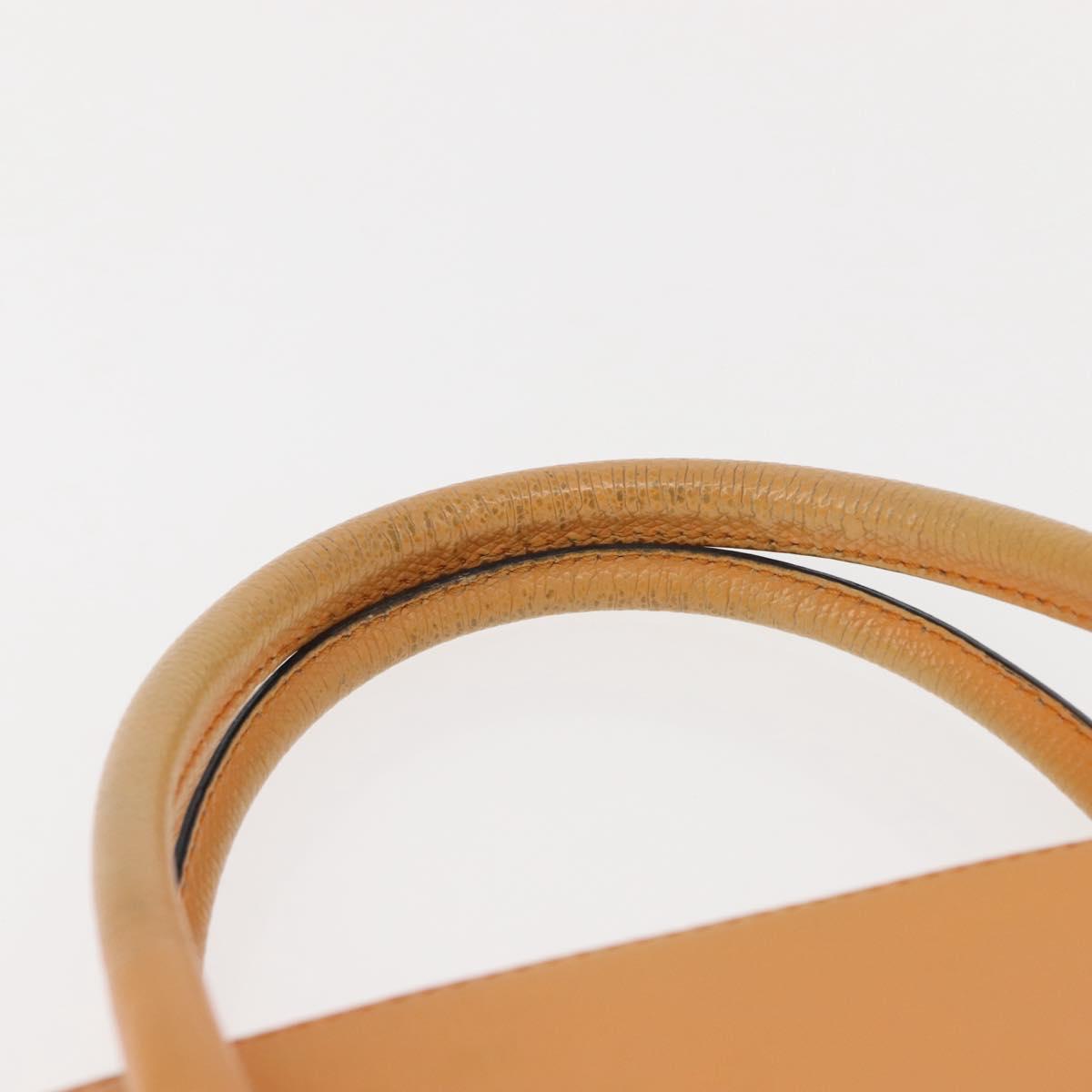 CELINE Hand Bag Leather Yellow Gold Auth gh1094 - Jerrillo image 9