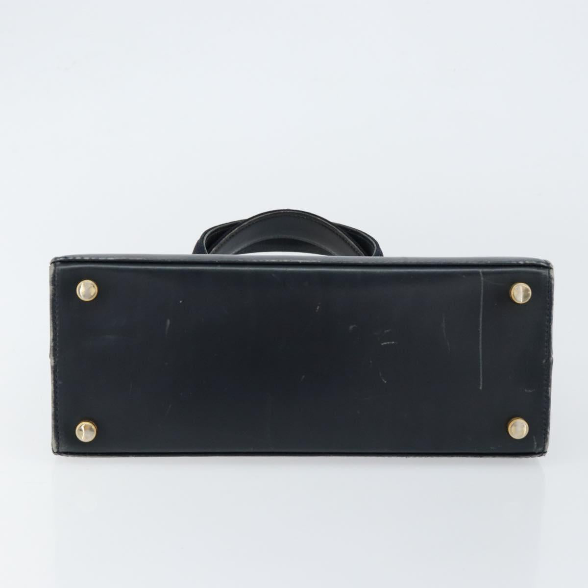 Salvatore Ferragamo Vala Hand Bag Leather Navy Gold Auth gh1106 - Jerrillo image 5