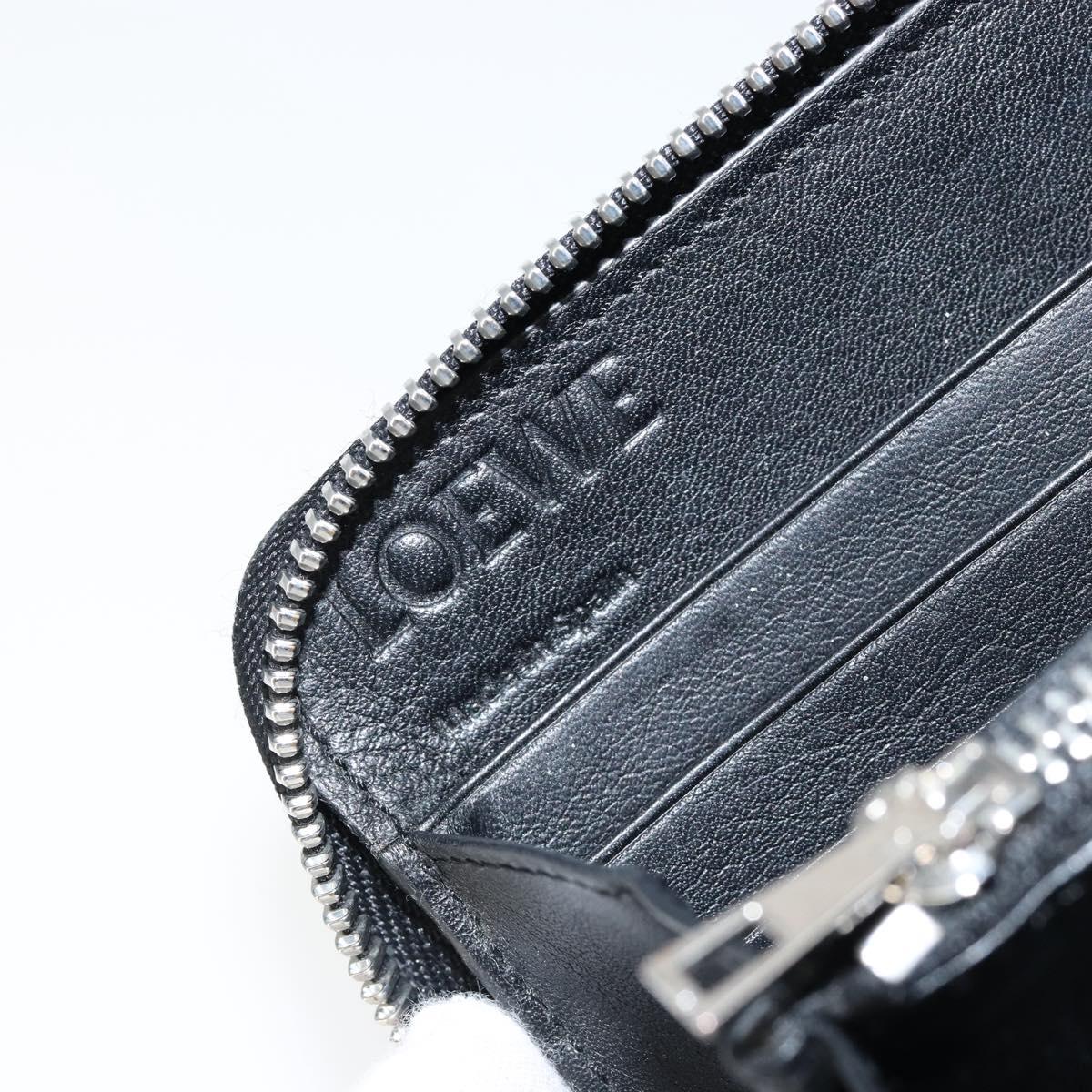 LOEWE Anagram Long Wallet Leather Blue Silver Auth gh1176 - Jerrillo image 9