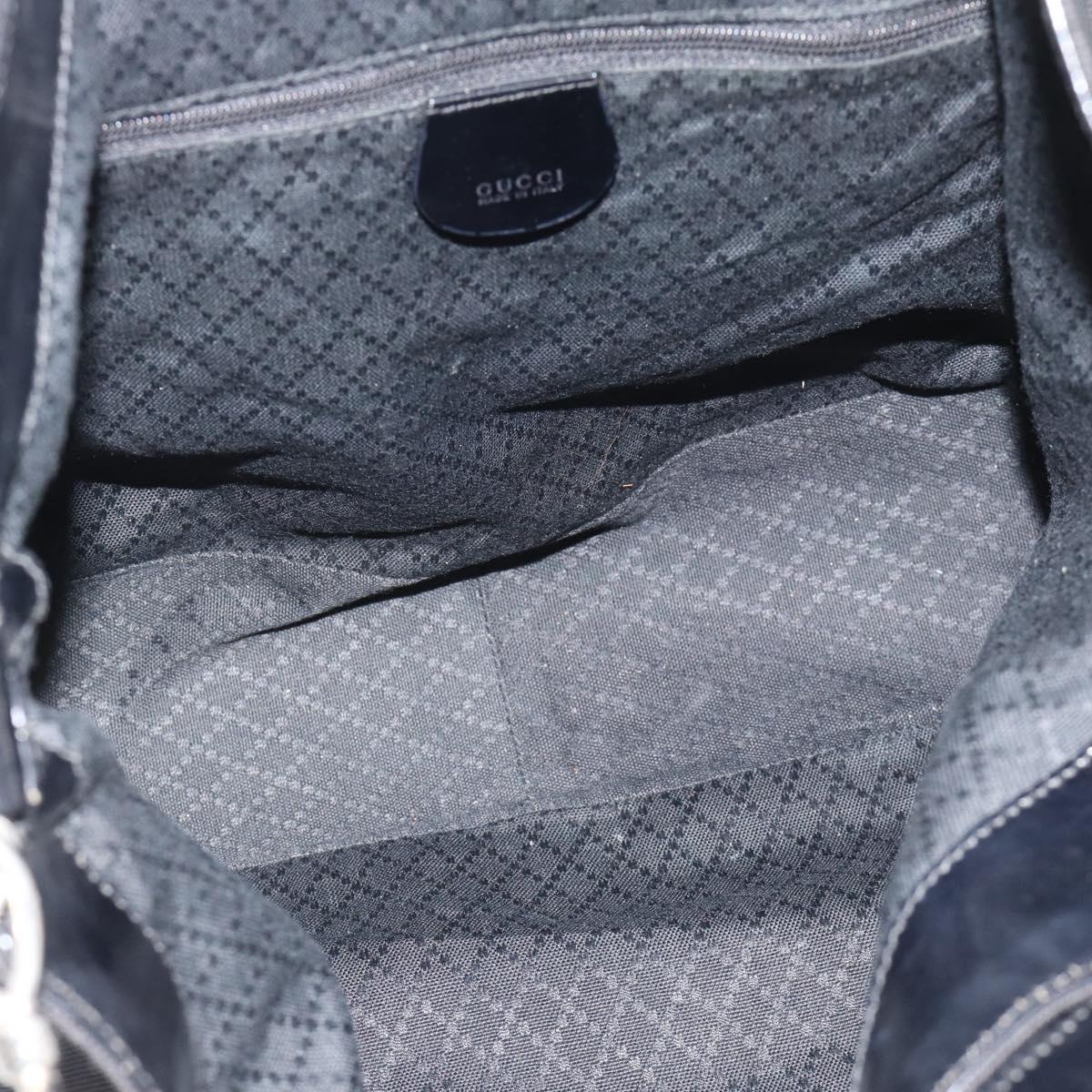 GUCCI Bamboo Hand Bag Nylon 2way Black Silver 001 1705 1577 Auth gh2326 - Jerrillo image 10