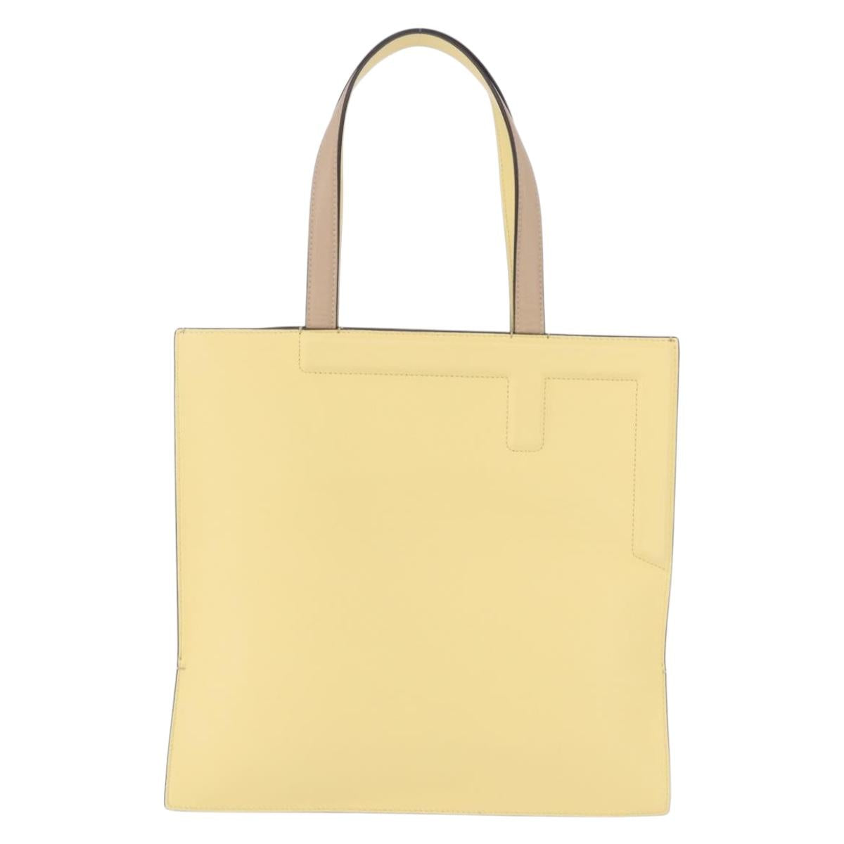 FENDI Tote Bag Leather Yellow Auth ka5585V - Jerrillo image 2