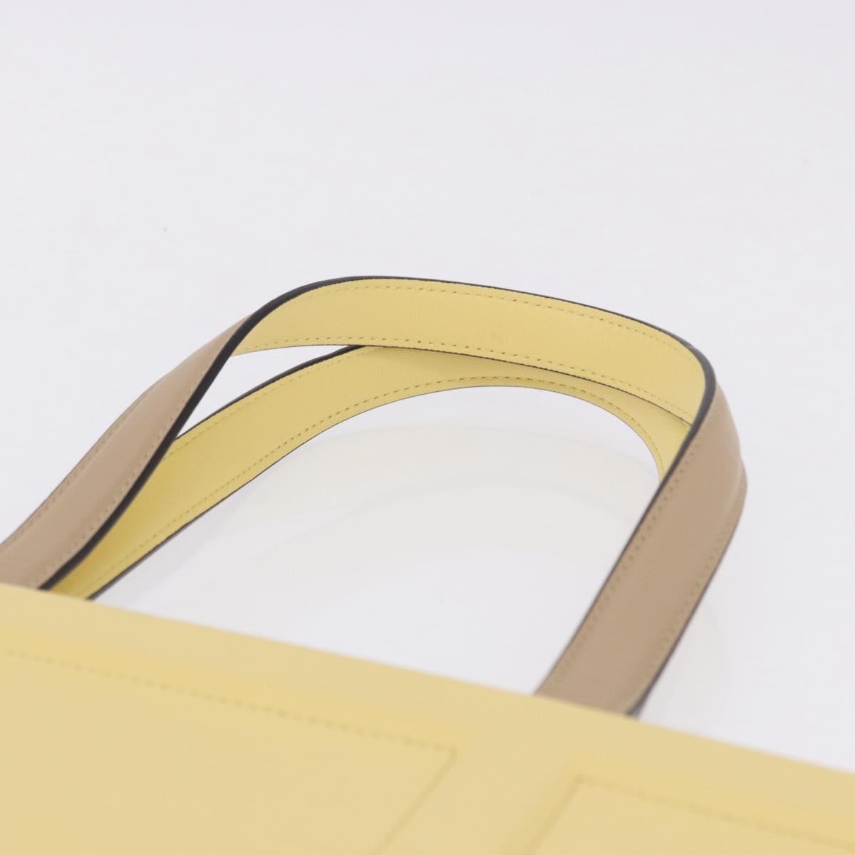 FENDI Tote Bag Leather Yellow Auth ka5585V - Jerrillo image 8