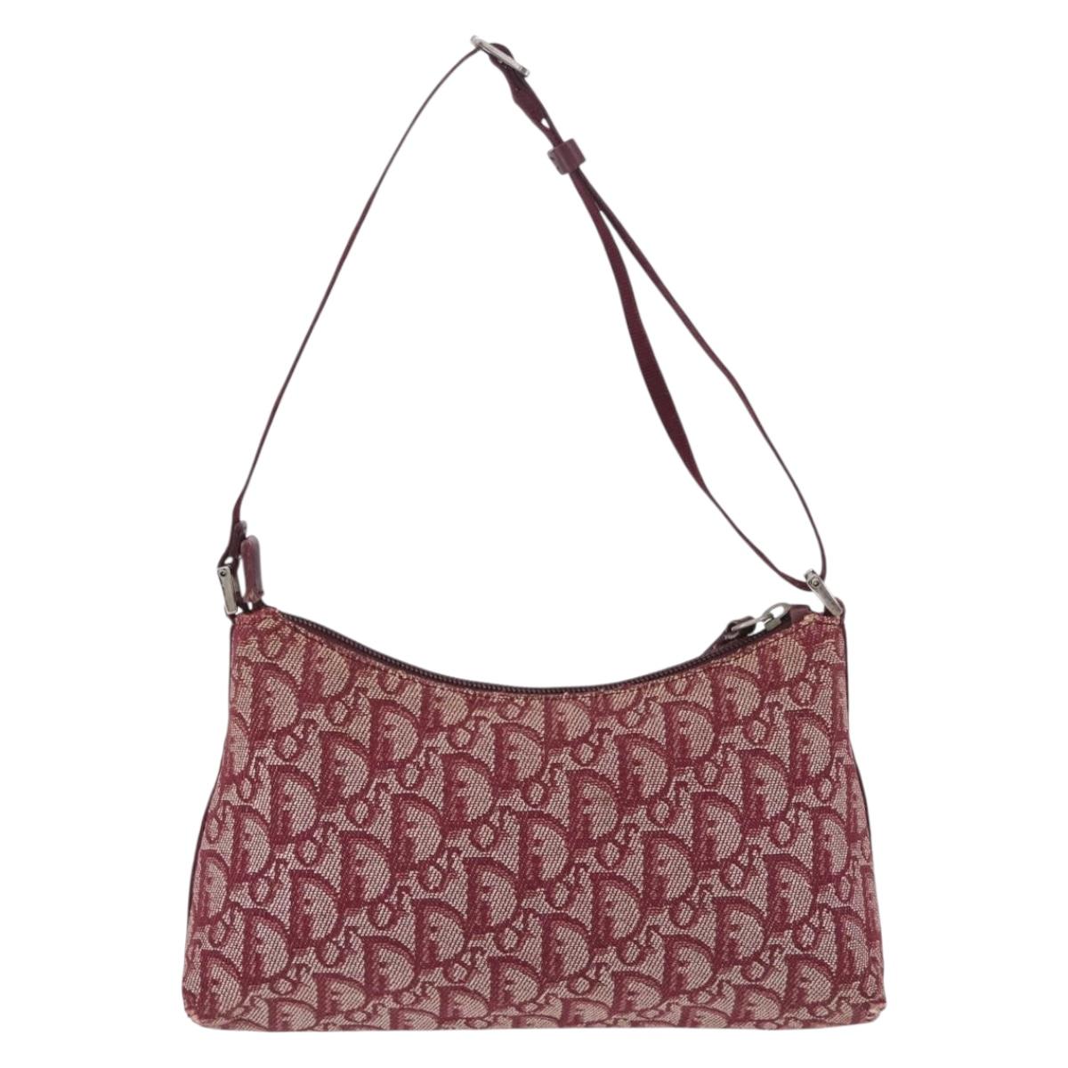 Christian Dior Trotter Canvas Accessory Pouch Red Silver Auth ka5653 - Jerrillo image 2
