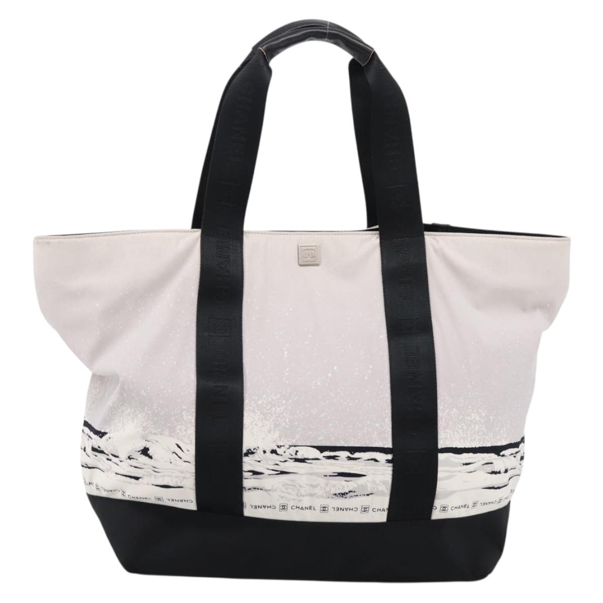 CHANEL Sports High Summer Hand Bag Nylon Black Silver CC Auth ka5657V - Jerrillo image 2