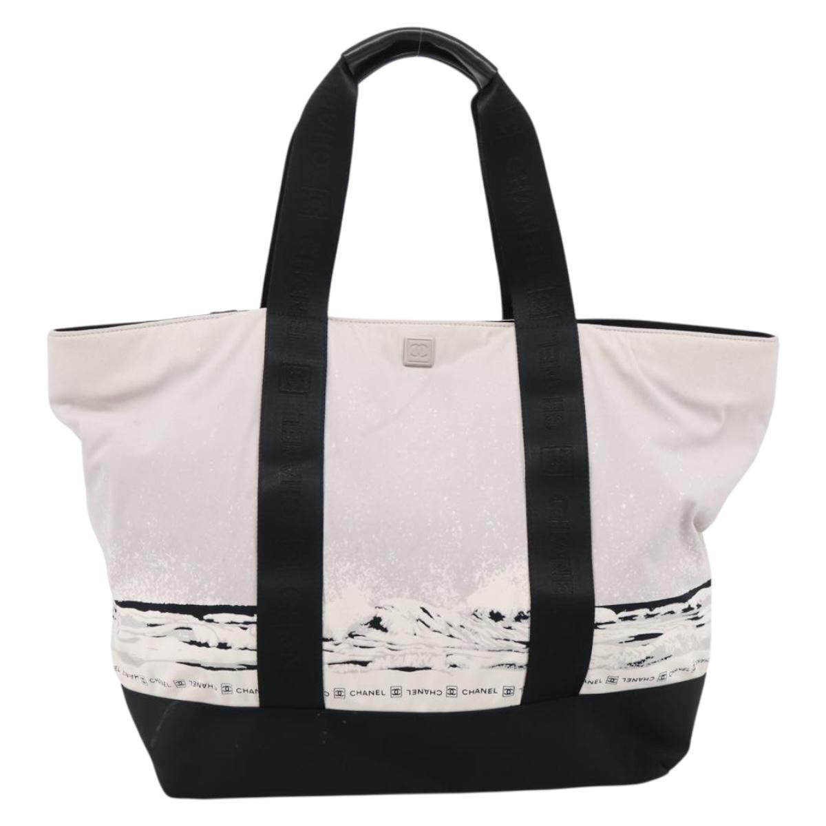 CHANEL Sports High Summer Hand Bag Nylon Black Silver CC Auth ka5657V - Jerrillo image 3