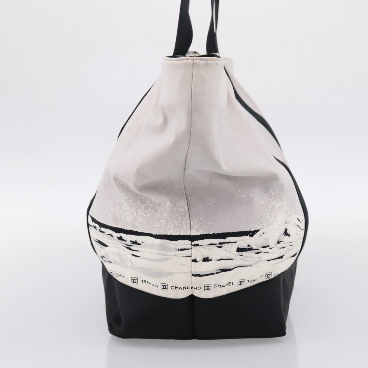 CHANEL Sports High Summer Hand Bag Nylon Black Silver CC Auth ka5657V - Jerrillo image 4