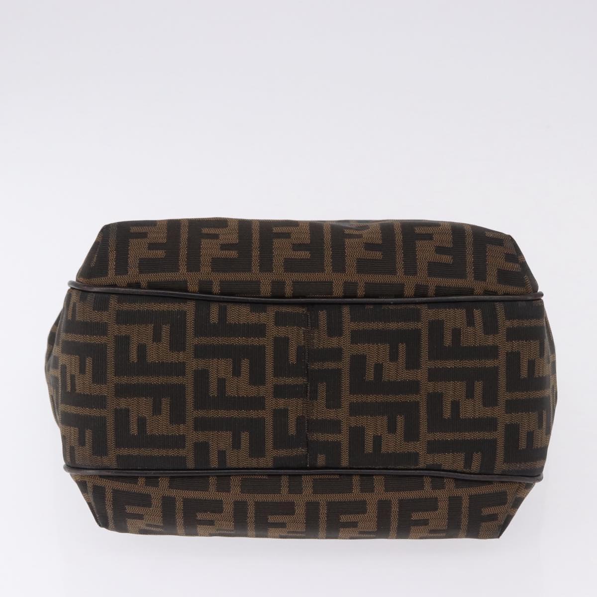 FENDI Zucca Canvas Tote Bag Brown Black Auth ka5668 - Jerrillo image 5