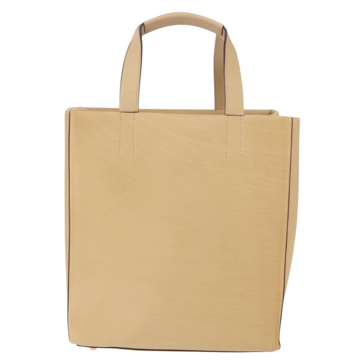 LOEWE Hand Bag Leather Beige Gold Auth ka5669V - Jerrillo image 2