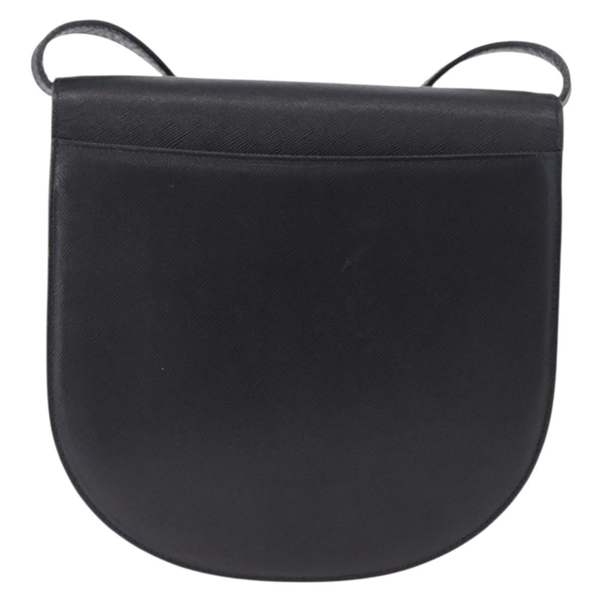 SAINT LAURENT Shoulder Bag Leather Black Gold Auth ka5683 - Jerrillo image 2