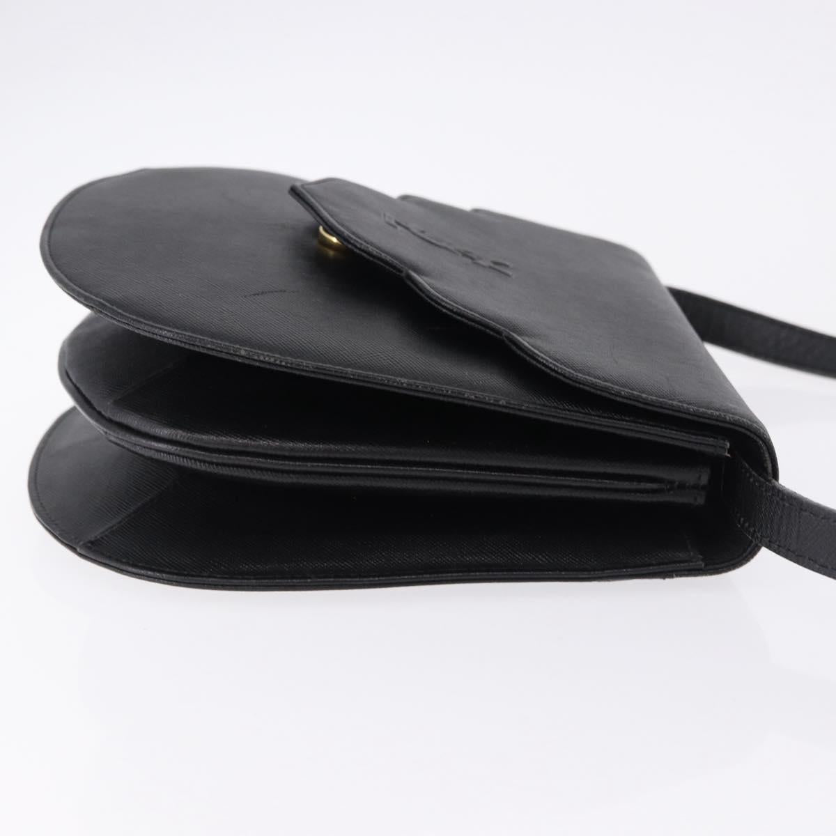 SAINT LAURENT Shoulder Bag Leather Black Gold Auth ka5683 - Jerrillo image 3