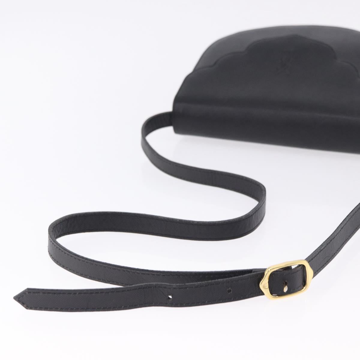 SAINT LAURENT Shoulder Bag Leather Black Gold Auth ka5683 - Jerrillo image 7