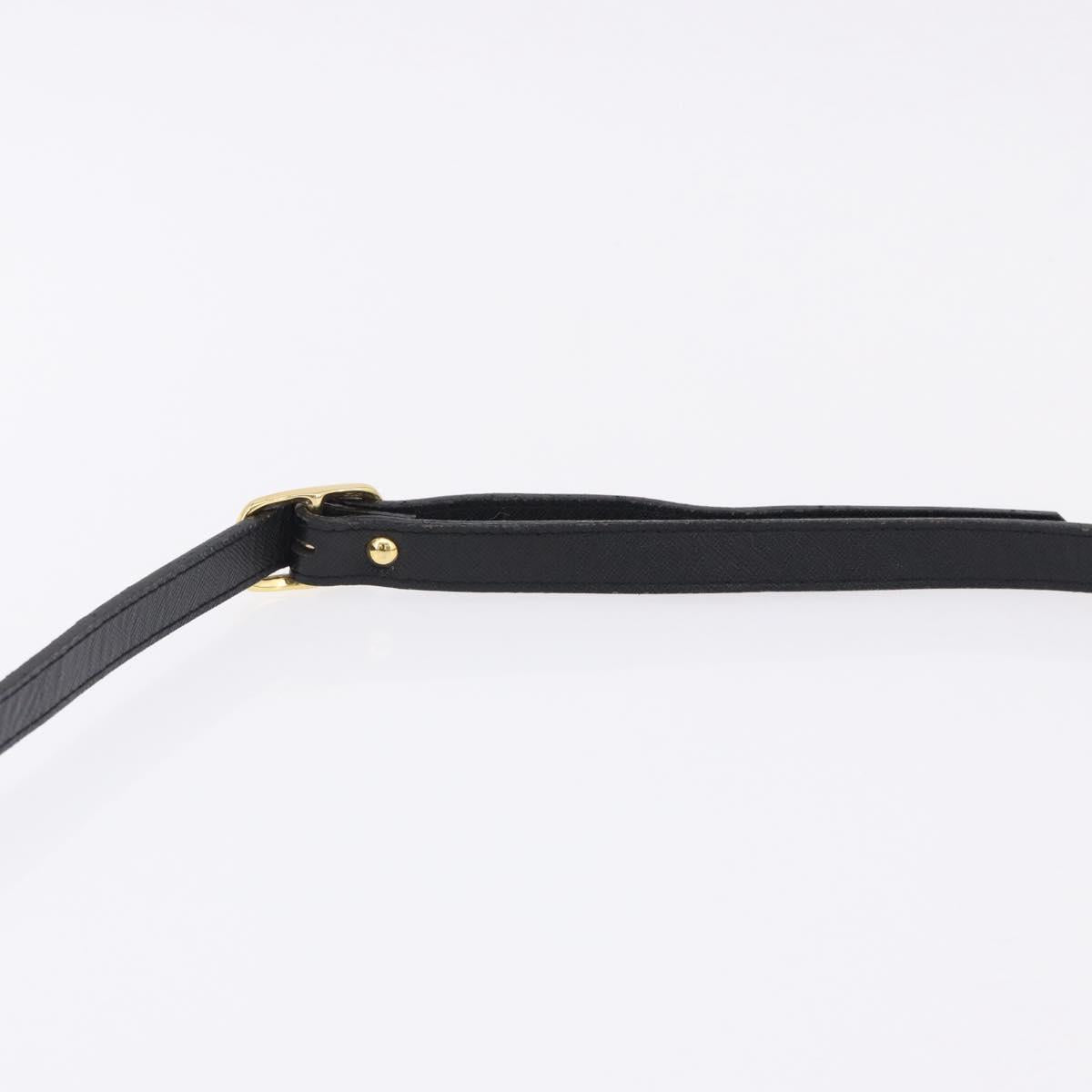 SAINT LAURENT Shoulder Bag Leather Black Gold Auth ka5683 - Jerrillo image 8