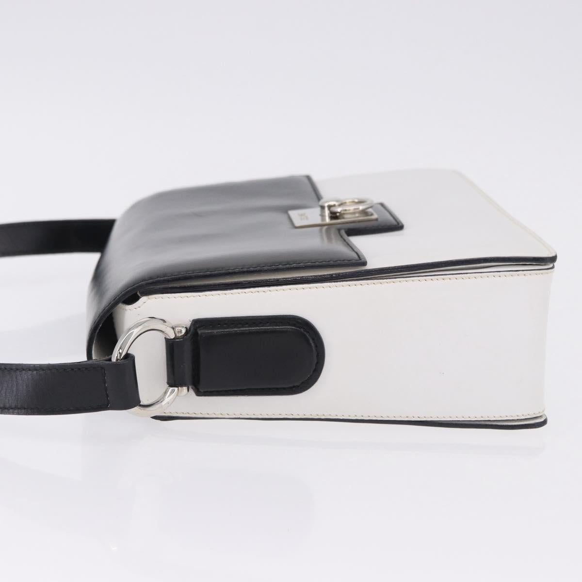 CELINE Shoulder Bag Leather Black White Auth ka5694A - Jerrillo image 5