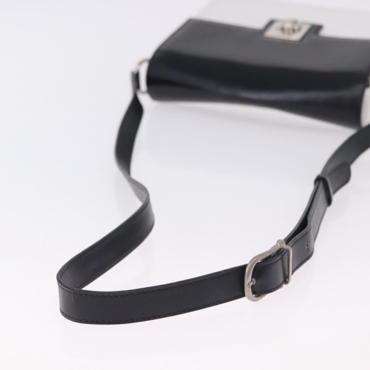 CELINE Shoulder Bag Leather Black White Auth ka5694A - Jerrillo image 7