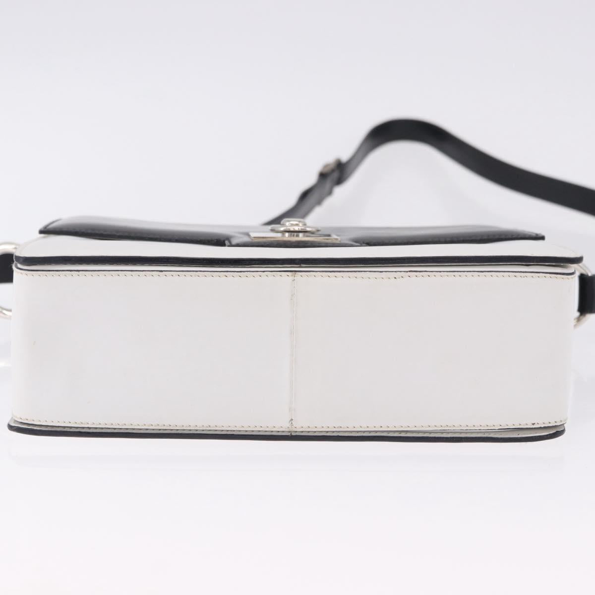 CELINE Shoulder Bag Leather Black White Auth ka5694A - Jerrillo image 9