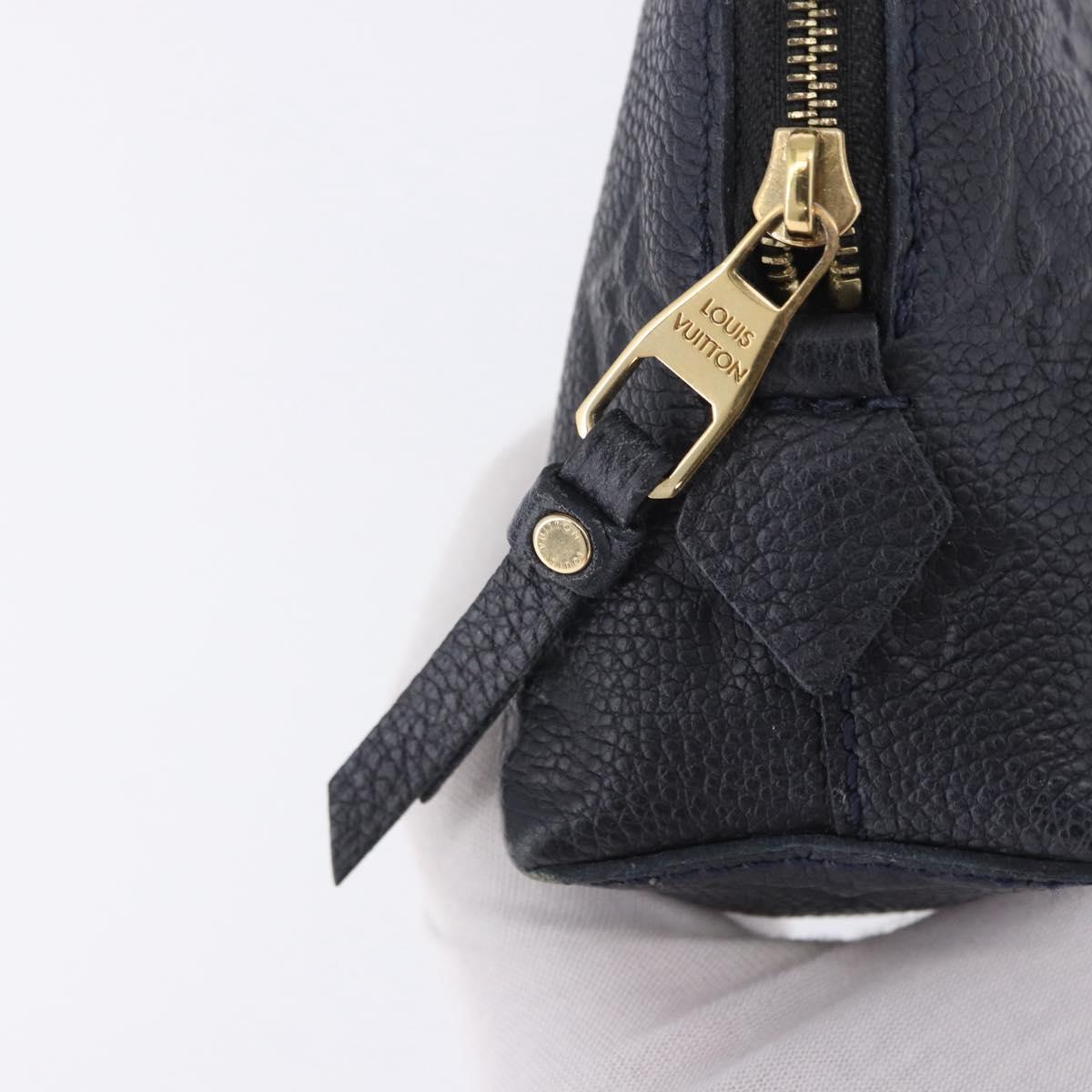 LOUIS VUITTON Monogram Empreinte Pochette Cosmetic PM Navy M69413 LV Auth ka5873 - Jerrillo image 8