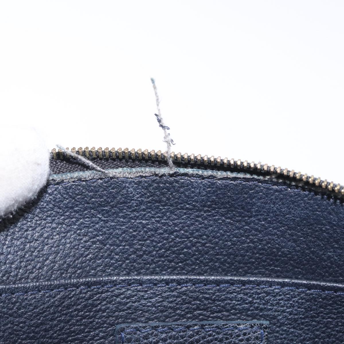 LOUIS VUITTON Monogram Empreinte Pochette Cosmetic PM Navy M69413 LV Auth ka5873 - Jerrillo image 9