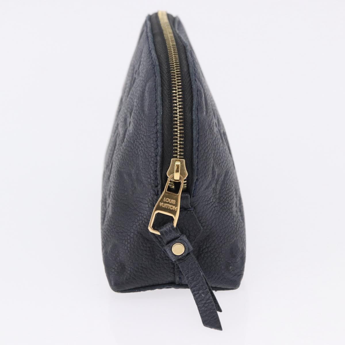 LOUIS VUITTON Monogram Empreinte Pochette Cosmetic PM Navy M69413 LV Auth ka5873 - Jerrillo image 4