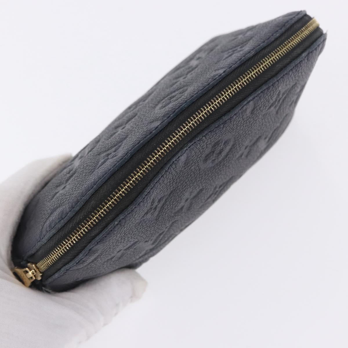 LOUIS VUITTON Monogram Empreinte Pochette Cosmetic PM Navy M69413 LV Auth ka5873 - Jerrillo image 5