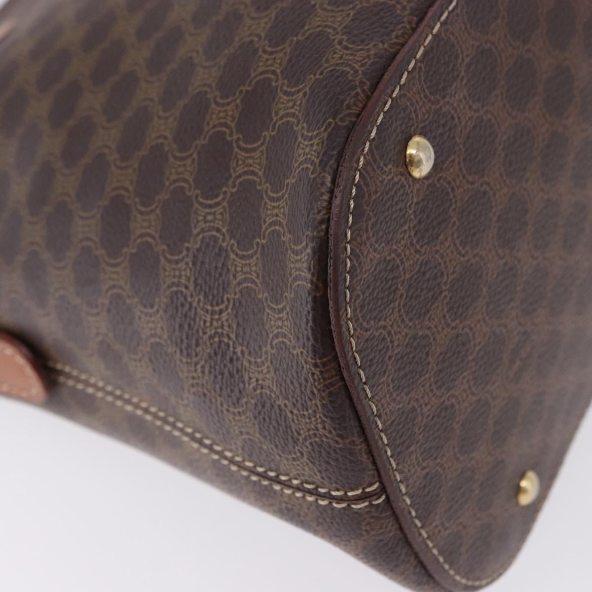 CELINE Macadam Canvas Hand Bag PVC Leather Brown Gold Auth ka5884 - Jerrillo image 10