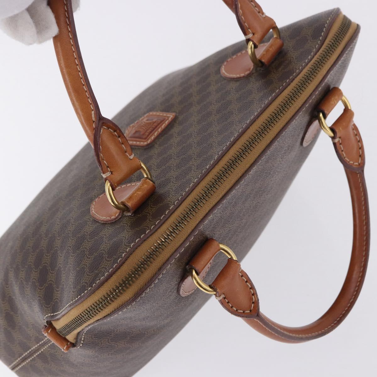 CELINE Macadam Canvas Hand Bag PVC Leather Brown Gold Auth ka5884 - Jerrillo image 6