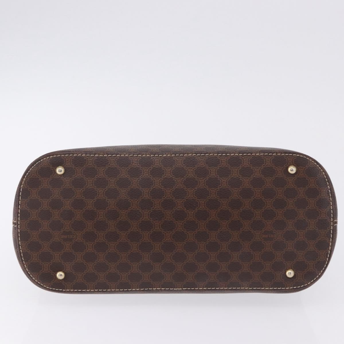 CELINE Macadam Canvas Hand Bag PVC Leather Brown Gold Auth ka5884 - Jerrillo image 9