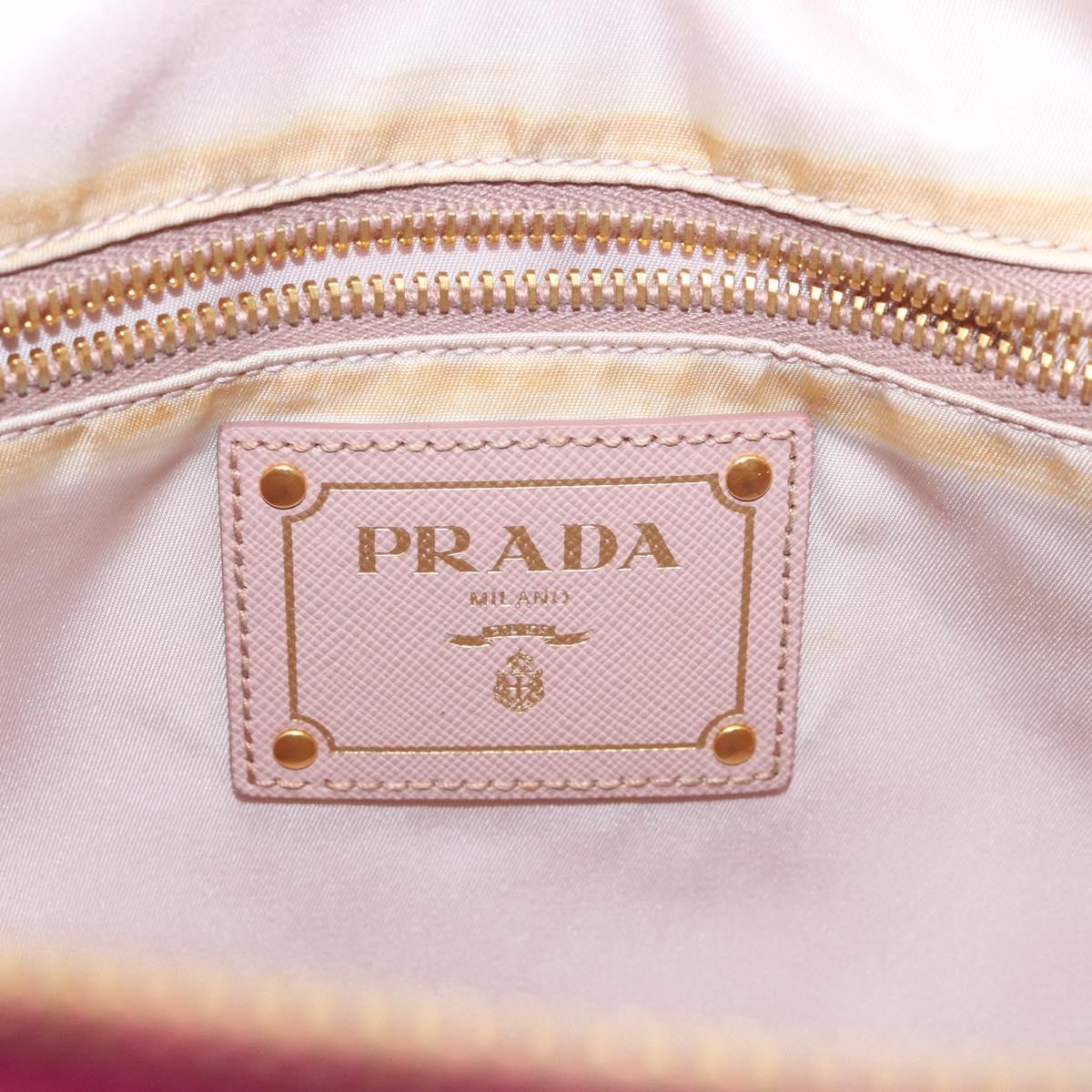 PRADA Tote Bag Nylon 2way Pink Gold Auth ki5497V - Jerrillo image 10
