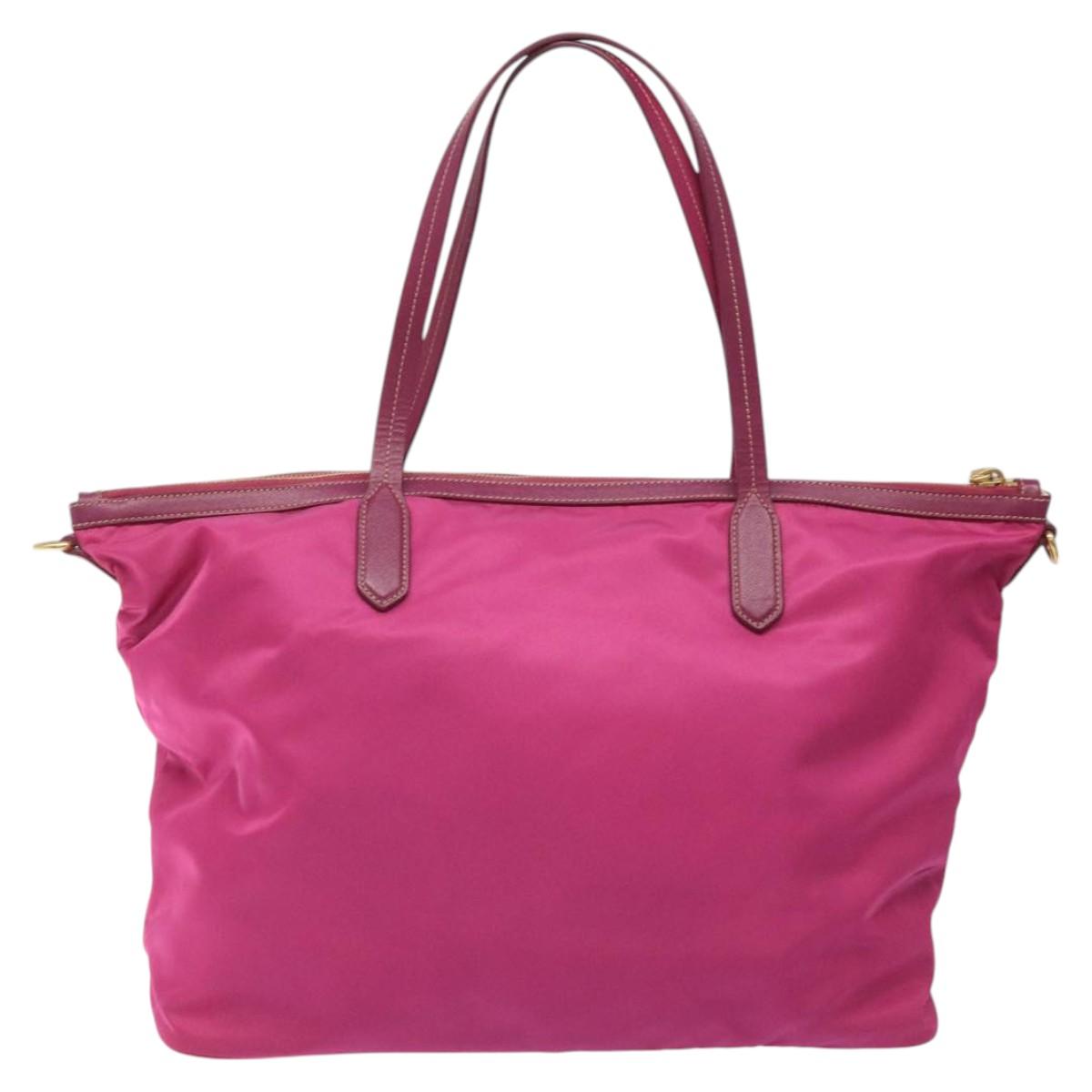 PRADA Tote Bag Nylon 2way Pink Gold Auth ki5497V - Jerrillo image 2