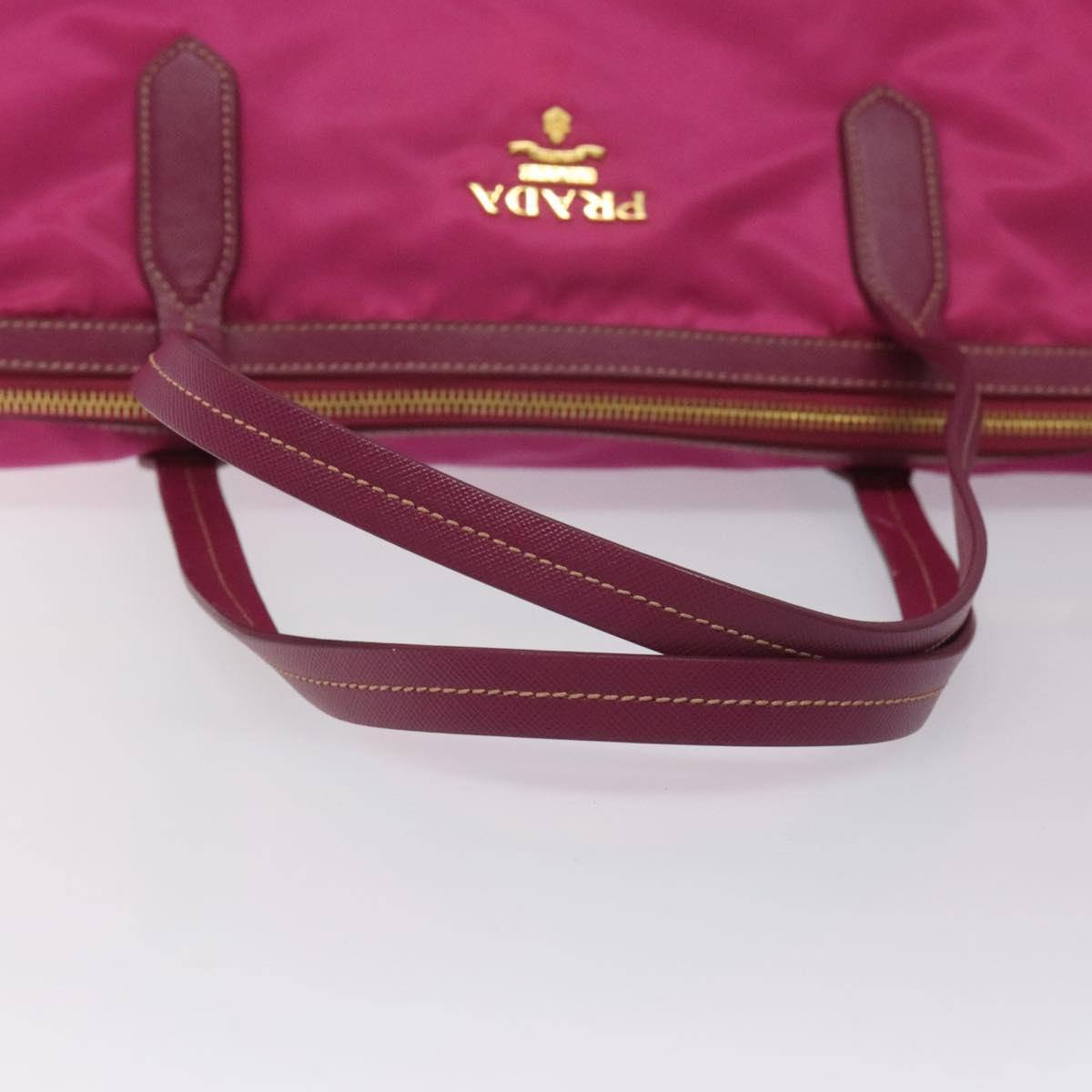PRADA Tote Bag Nylon 2way Pink Gold Auth ki5497V - Jerrillo image 7