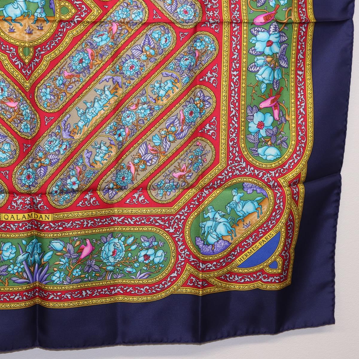 HERMES Carre 90 Scarf Silk Blue Red Auth ki6719 - Jerrillo image 10