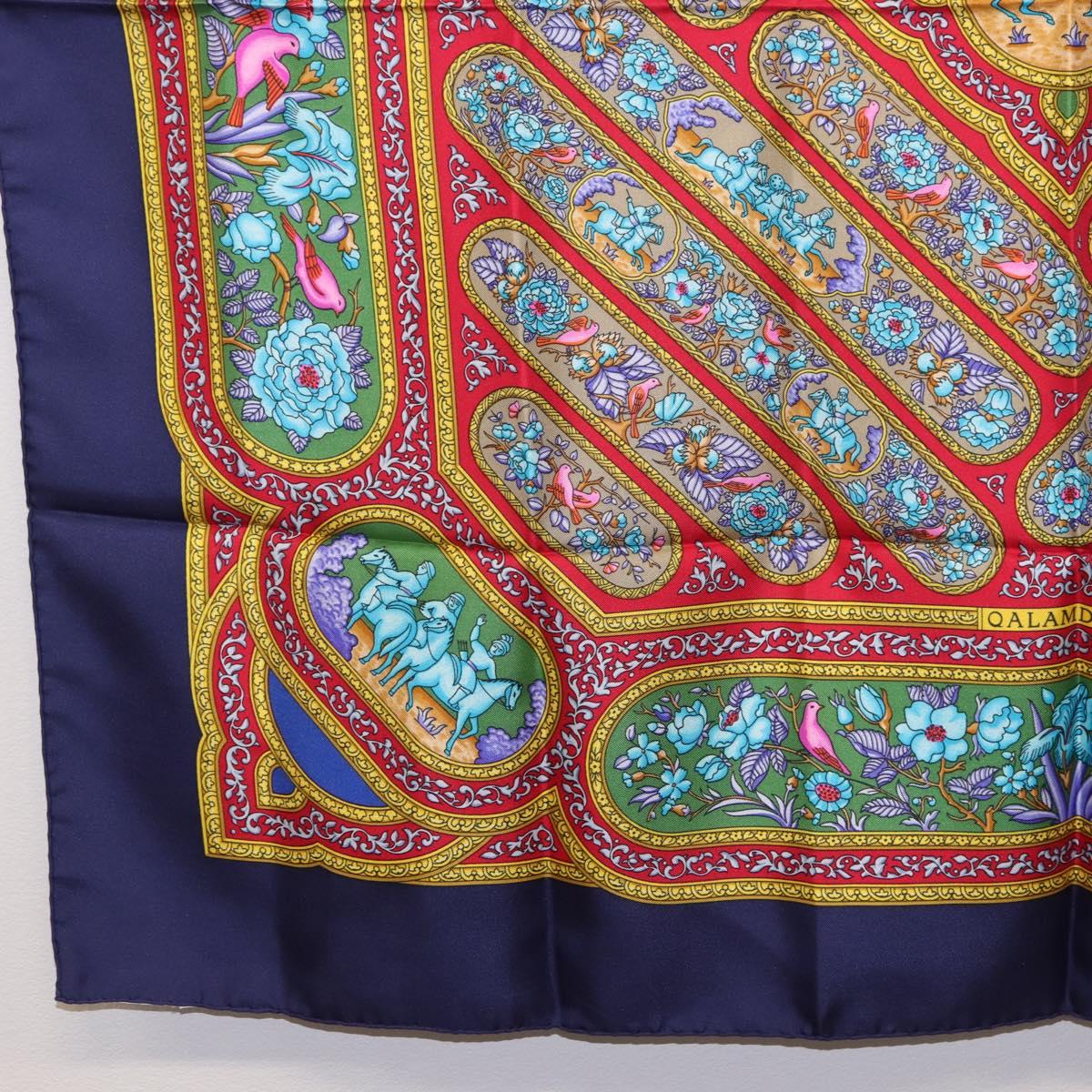 HERMES Carre 90 Scarf Silk Blue Red Auth ki6719 - Jerrillo image 8